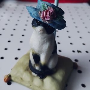Vintage Porcelain cute Cat candle lamp